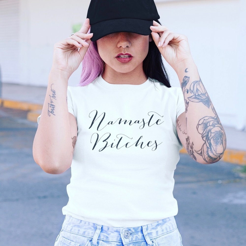 NEW Namaste Graphic Tee Shirt Womens S-5X